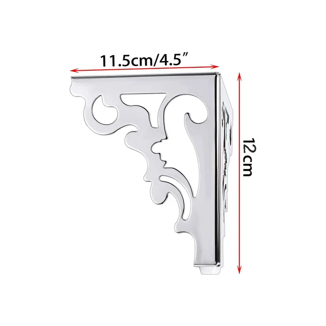 4pcs Metal Furniture Legs Feet, Pattern Hollow table legs，Modern Sofa Legs Bed Table Accessories Cabinet Replacement foot silver12cm 4pcs