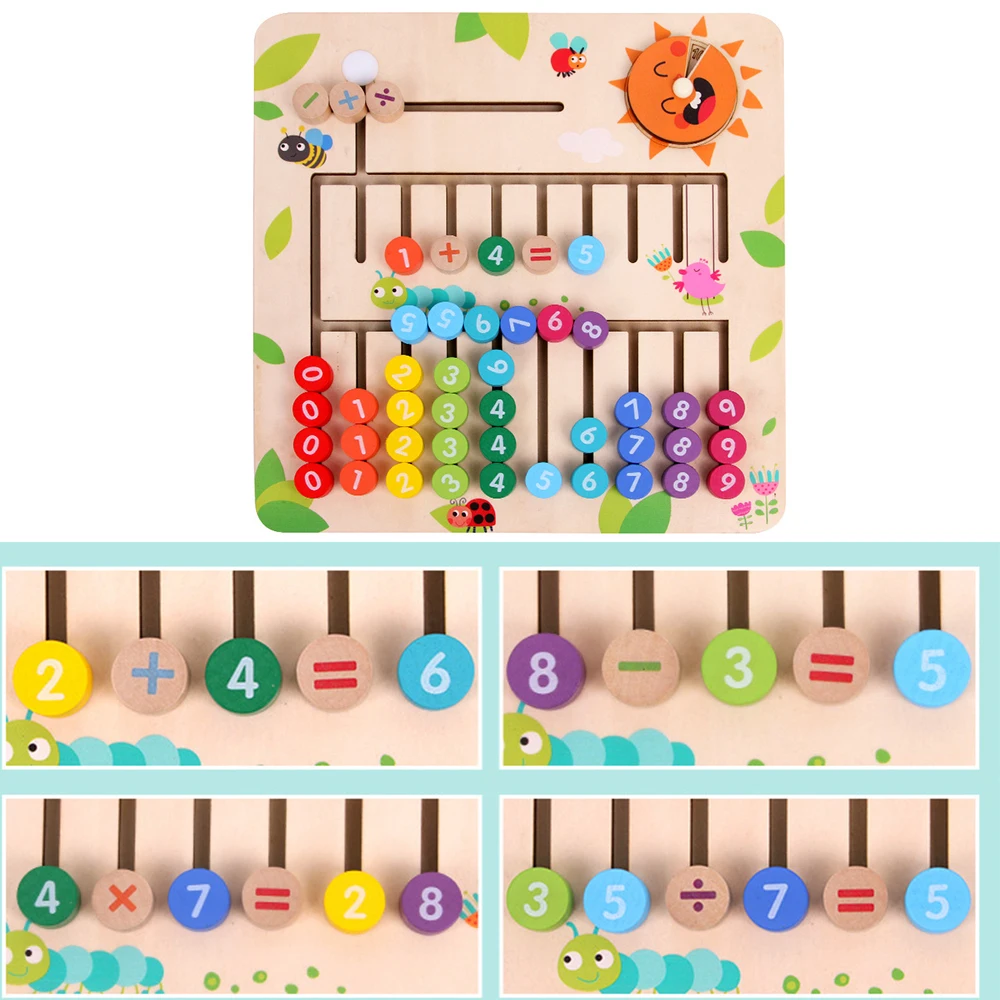 Детские математические развивающие игрушки деревянные цифровые буквы Алфавит обучение арифметика лабиринт доска соответствия развития мозга игрушки для детей