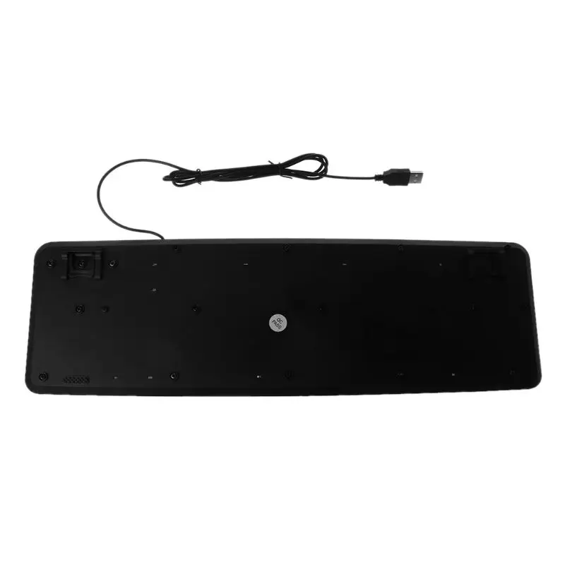 USB Проводная компьютерная игровая клавиатура, высокая контрастность, большой принт, белые клавиши, черная буква для пожилых людей, пожилых мужчин D08B