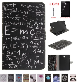 

Cartoon Tab A 10.1 2016 T580 T585 Tablet Case For Samsung Galaxy SM-T585 SM-T580 PU Leather Folding Folio Cover Protective Case