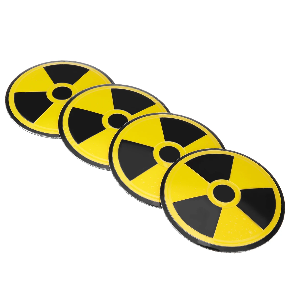 4pcs 5.5cm Nuclear Radiation Logo Car Tyre Wheel Center Hub Cap Emblem Decal Badge Symbol Sticker Creative Patterns Cap Sticker