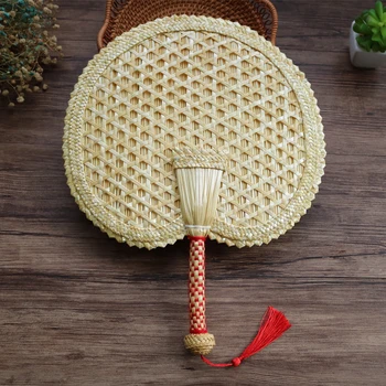 

Hand-woven Fan Old-fashioned Dapu Fan Summer Mosquito-repellent Banana Straw Knitting Children Carry Classical Chinese Style