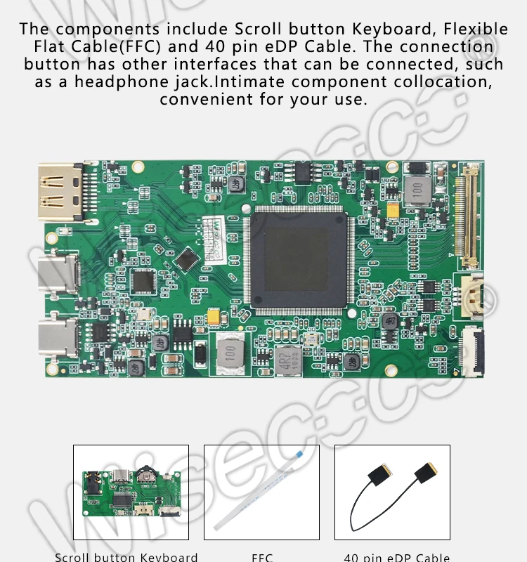 3840*2160 4k uhd usb-c tipo-c placa de