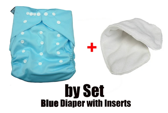 Blue Diaper Set От 2 до 7 лет детские тканевые подгузники AIO ПУЛ Водонепроницаемый моющийся многоразовые подгузники для детей Регулируемая посадка от 15 до 25 кг - Цвет: Blue Diaper Set