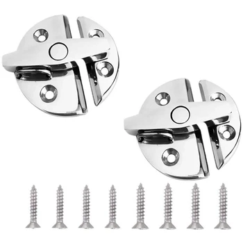 

New316 Marine Stainless Steel Boat Door Latch Round 58mm Boat Twist Lock Boat Deck Hatch Latch Door Catch with Twist Action