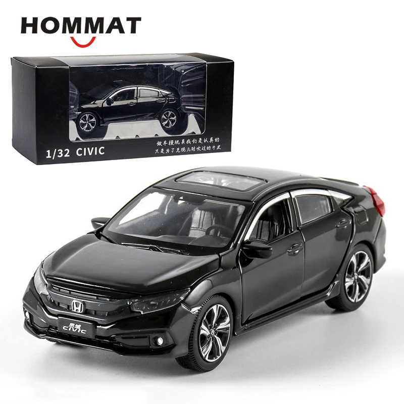 HOMMAT 1:32 Honda Civic сплав металлическая игрушка модели автомобилей литая модель