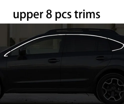 Нержавеющая сталь окна автомобиля планки для subaru xv 2012 2013 4-го поколения - Цвет: 8 pcs trims 2