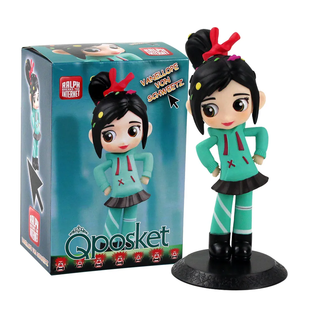 With Color Box Q Posket Ральф ломает интернет фигурки принцесса ванеллопа фон швеец милые девушки модель игрушки подарок для детей - Цвет: With Color Box