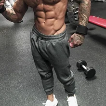 Брендовые брюки для бега, мужские повседневные эластичные длинные брюки, мужские хлопковые облегающие штаны для тренировок, осенние мужские штаны для фитнеса