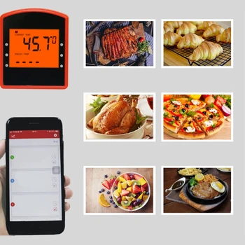 

Kitchen Bluetooth Food Thermometer Stainless Steel Probe Thermometer