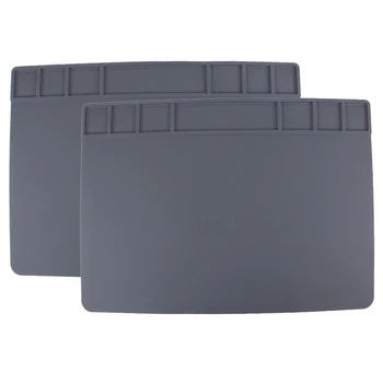 

2Pcs Heat-Insulated Silicone Pad, Desk Pad, BGA Welding Phone, PC Repair Station