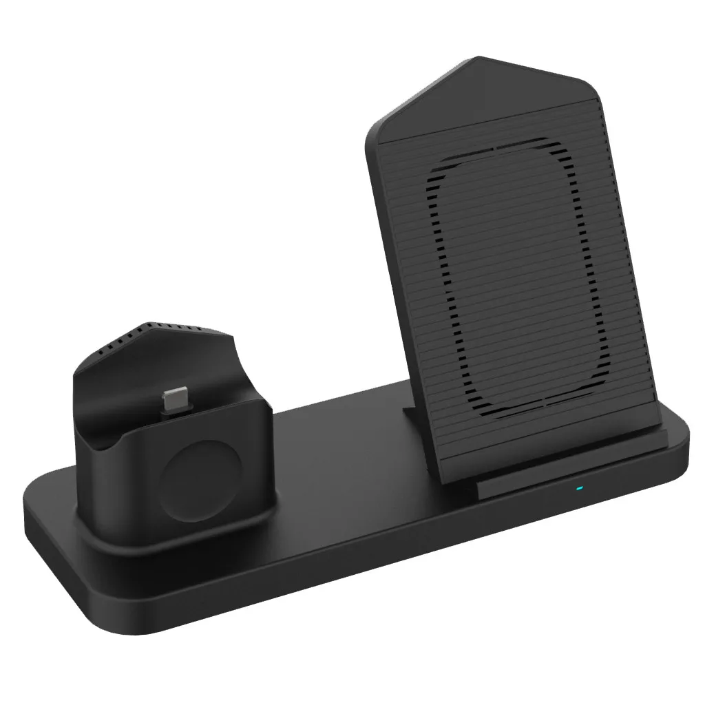 Ouhaobin 3 в 1 Qi Беспроводное зарядное устройство Подставка для Apple Watch Airpods Samsung Galaxy S10 +