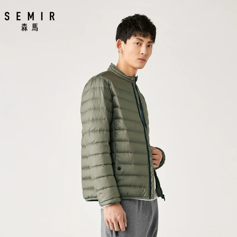 Светильник Semir, мужской пуховик, короткий параграф,, простой, Молодежный, воротник, теплый, зимний светильник, куртка, тренд