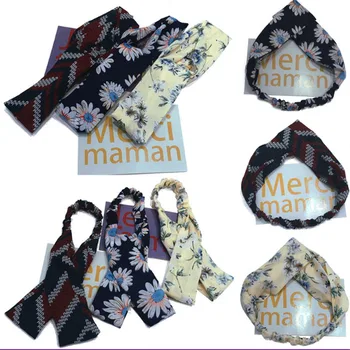 

Daisy Faux Silk Flower Cross Headband Perfume Face Wash Hair Accessories Sports Yoga Fitness Sweat-Absorbent Headband