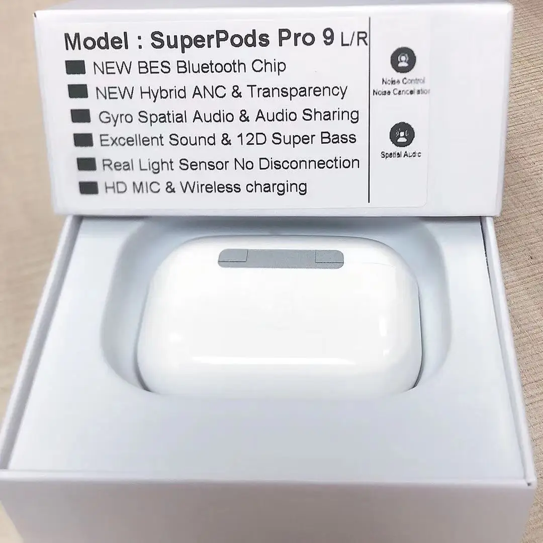 TWS-наушники SuperPods Pro 9 с поддержкой Bluetooth и системой ШПД | Электроника