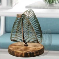 Vintage Leaf Table Tissue Holder Napkin Rack Stand Metal Art Craft Home Decoration Hotel Restaurant Desktop Cafe Ornaments Gift 2