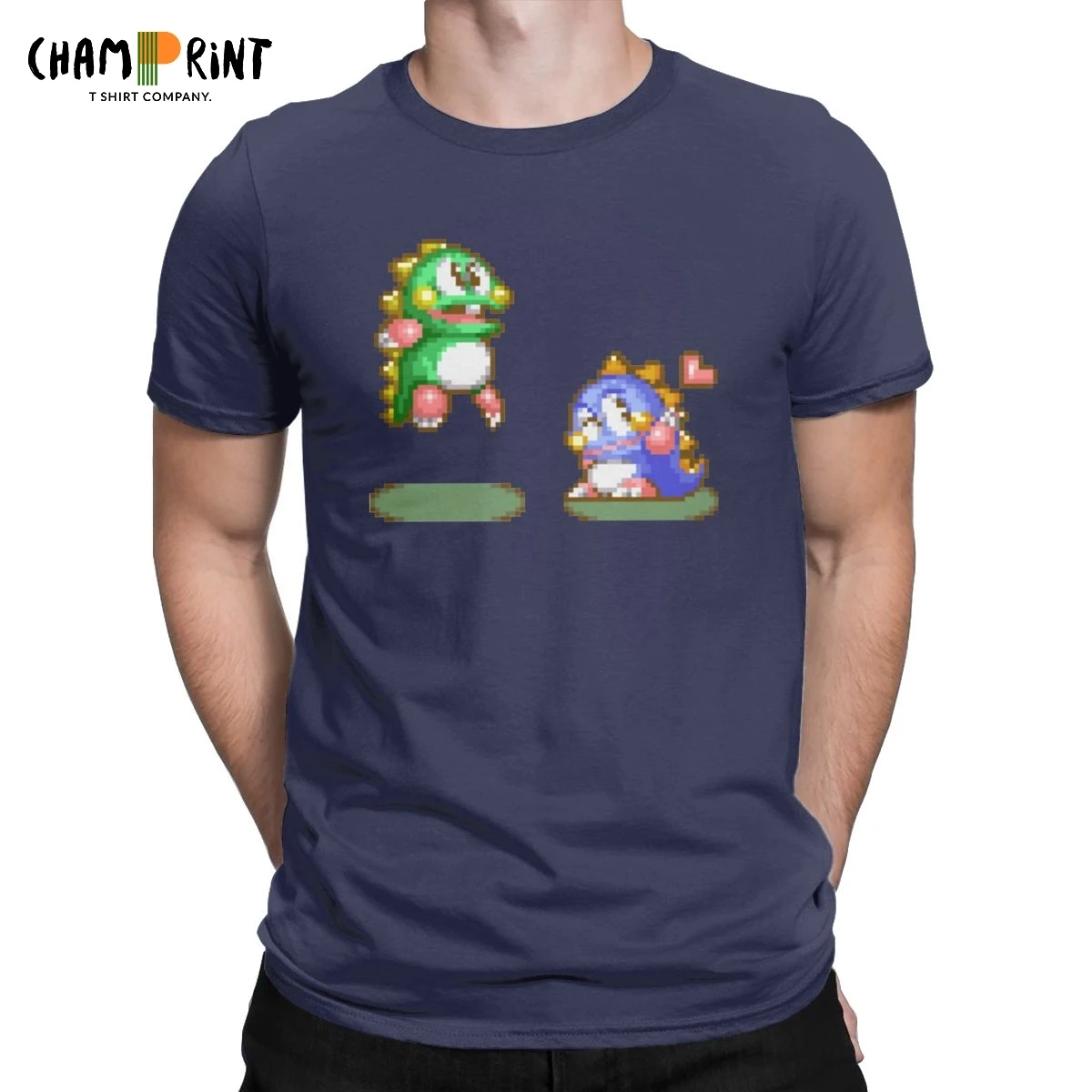 Bubble Bobble Retro Cute FC Console Game Men T Shirts Humorous Tee Shirt Round Neck T-Shirts Pure Cotton New Arrival Clothing | Мужская