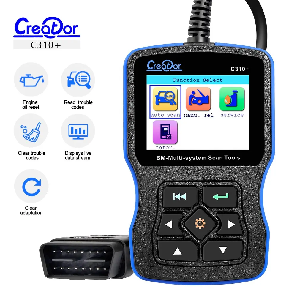 Считыватель кодов Creator C310 + obd2 сканер для BMW/миниатюрный многосистемный V11.7