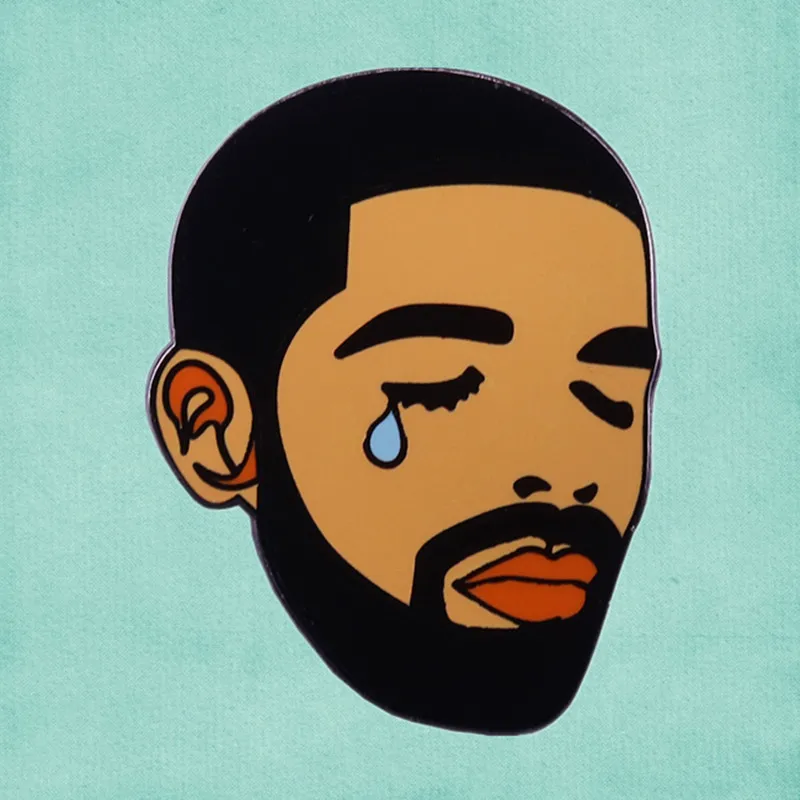 Drake Tears Ride Now Cry Later Degrassi Actor Hip Hop Rapper Smalto Pin Cry Baby Rap Music Fan Idea Regalo Spilla