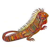 

New Rainbow Wooden Crafts Jigsaw Color Lizard 100 200 300 Pieces Shaped Puzzles Unique Wood Toy for Boy Girl Kids Christmas Gift
