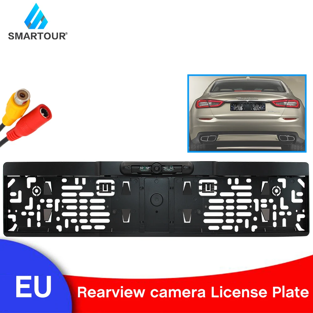 

Smartour EU license plate Frame Car reversing camera CCD night vision rear view automatic parking monitoring Wifi Camera