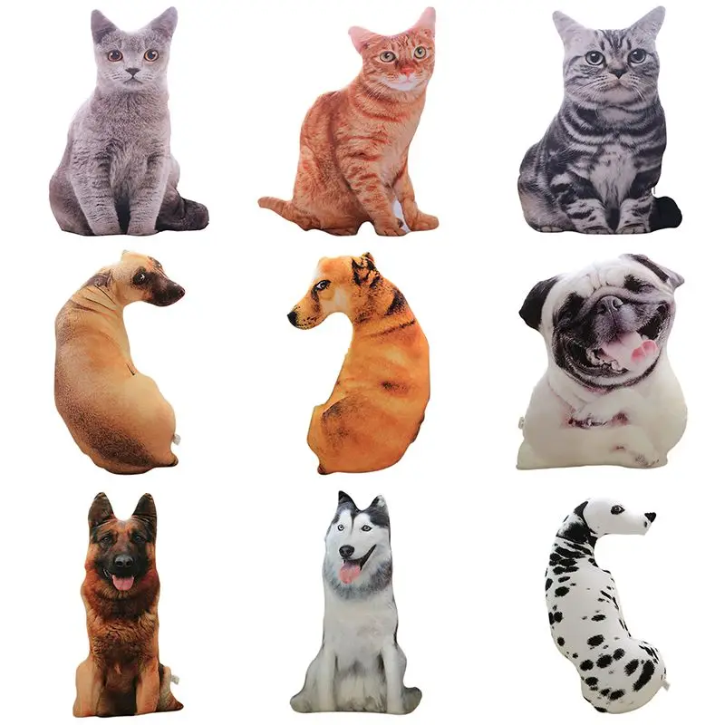 Милый 3D моделирования, кошки, подушка, с милым рисунком кота, моющиеся плюшевые подушки, детские игрушки, диванная подушка, украшения дома