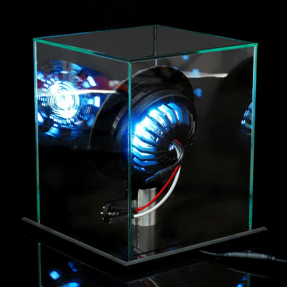 

Hot 1:1 Scale Arc Reactor Action Figure Remote Light Arc MK1 DIY Parts Model Assembled Toys Chest Lamp Aluminum alloy LED