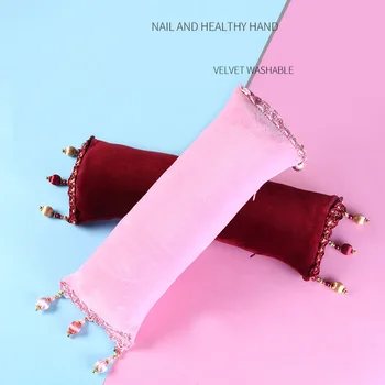 

ABVP 1Pcs Soft Nail Art Hand Pad Rest Pillow with Tassel Cotton Arm Rest Holder Salon Makeup Manicure Care Nail Art Equipment