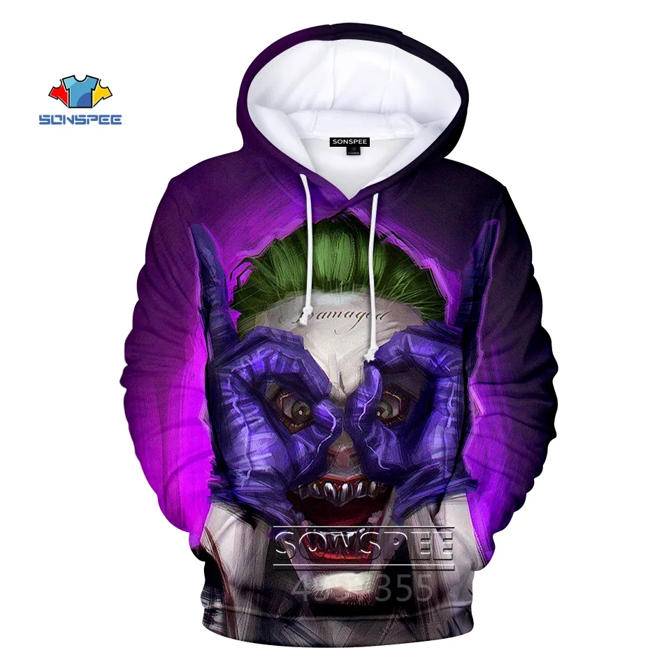 SONSPEE HaHa Joker фильм 3D Принт толстовки для мужчин wo мужчин хип хоп забавные осенние уличные толстовки, свитшоты, куртки для женщин
