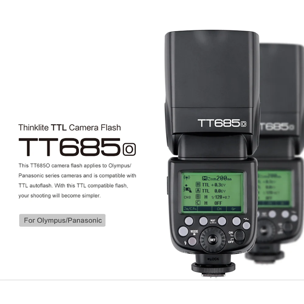 Вспышка для камеры Godox TT685 TT685C TT685N TT685S TT685F TT685O TTL HSS вспышка Canon Nikon Sony Fuji