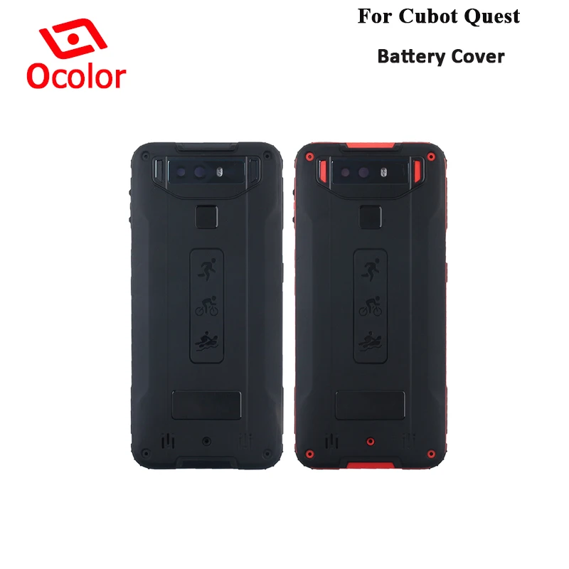 

ocolor For Cubot Quest Battery Cover 5.5'' Anti-knock Back Cover Replacement For Cubot Quest Phone Bateria Cover Case