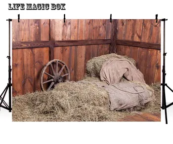 

LIFE MAGIC BOX Barn Board Library Children Christmas Tree Wallpaper Wood Panel Backdrop Floor-623