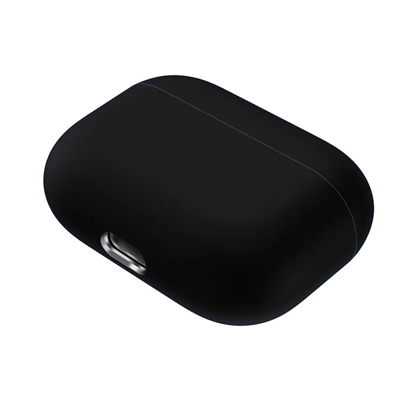 black Для Airpods Pro Чехол мягкий силиконовый двухцветный жидкий ТПУ защитный чехол для Airpods Air Pods Pro - Цвет: black