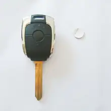 С логотипом 2 кнопки Замена дистанционного ключа оболочки чехол Fob Для SsangYong Actyon Kyron Rexton, Korando с невырезанным лезвием ключи автомобиля