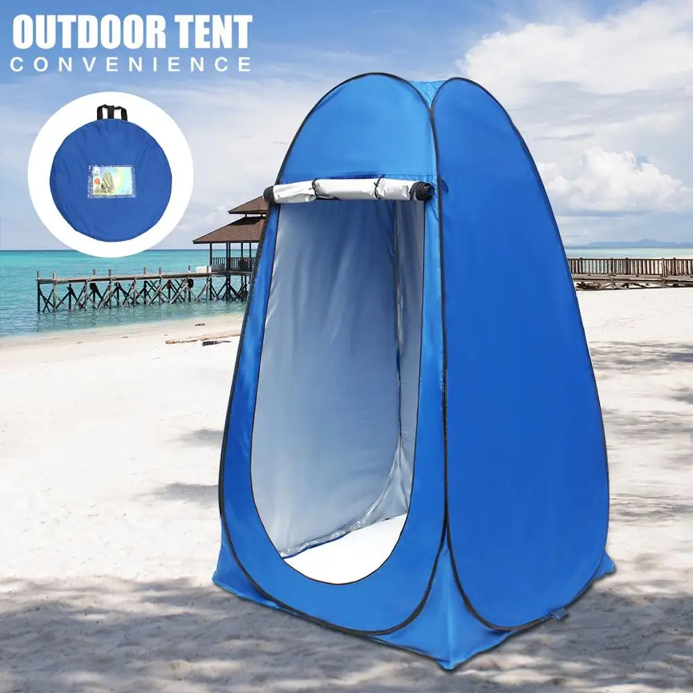 

Portable Privacy Shower Toilet Camping Tent Pop Up UV function Summer Outdoor Bath Dressing Tent/Photography Tent Blue