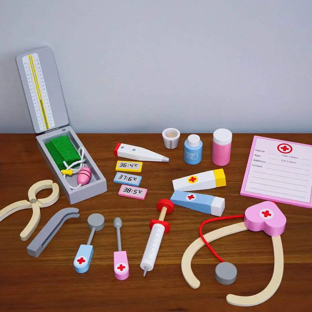 

Model Small Doctor Toy Set GIRL'S Tool Kit Injection Nurses Boy Children Play House Echometer