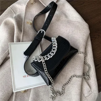 

Fashion messenger bag 2020 new Korean version of the wild retro stone pattern shoulder chain bag