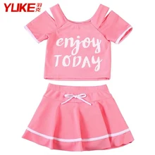 Милые детские купальники для принцессы, костюмы, летние сексуальные бикини, Mujer, пляжные, красные, 2 предмета, пляжная одежда, купальный костюм, N0408