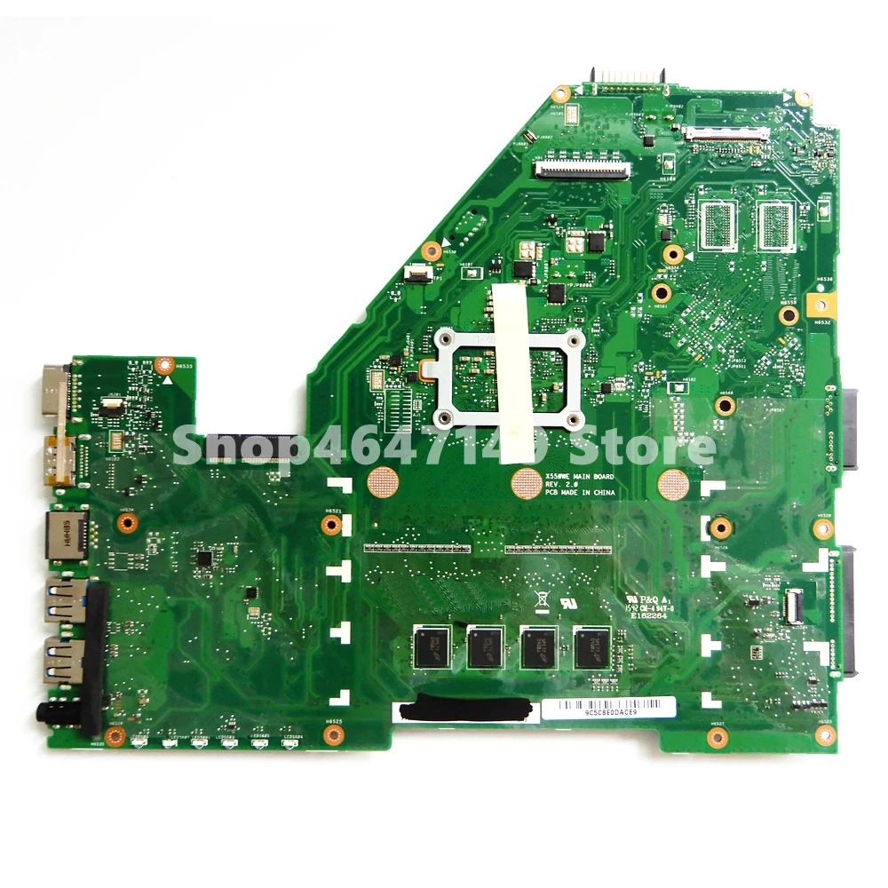  X550WA Motherboard E4-6210 CPU 4GB RAM For ASUS X550E X550WE X550EP F552E X552E X552W X550WA Laptop