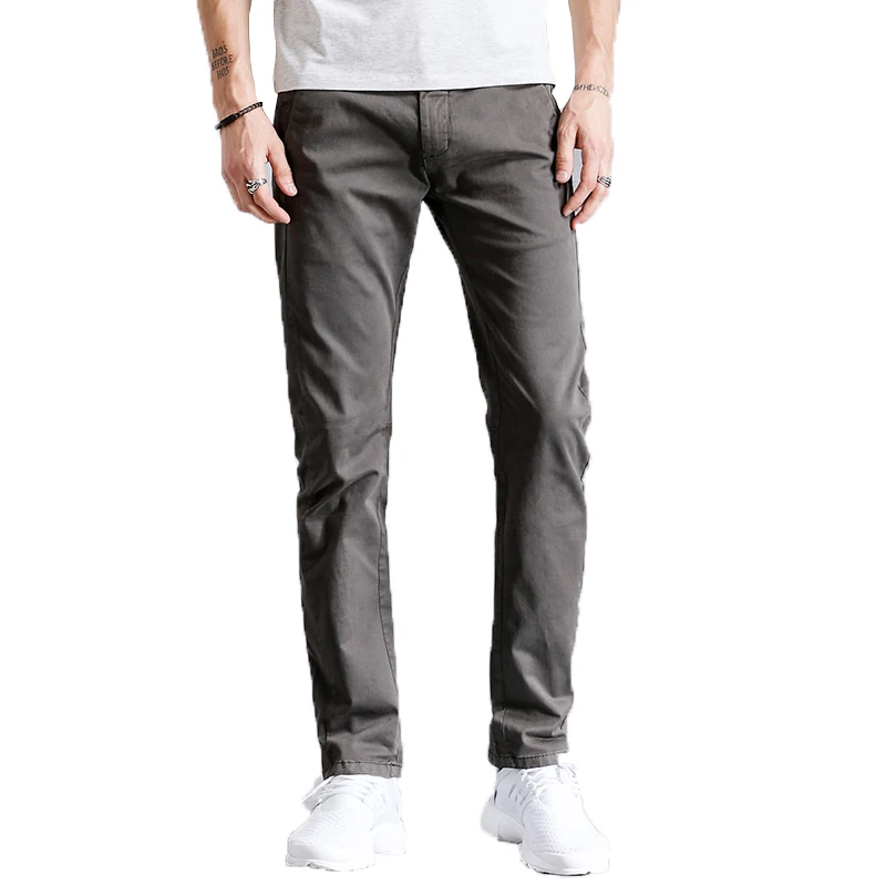 Men Pants Casual Pant Pencil Trousers Fashion Business Men Cotton Slim
Straight Trousers Cargo Pants Red Grey Navy Blue Yellow