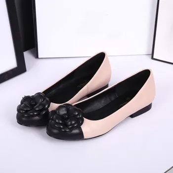 

Genuine Leather Fashion Flats For Women Boat Shoes Brand Ladies Flats High Quality Women Single Shoes Ballet Flats
