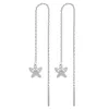 MinaMaMa acier inoxydable longue chaîne mince gland boule étoile papillon goutte boucle d'oreille pour femme enfileur boucles d'oreilles bijoux de mode