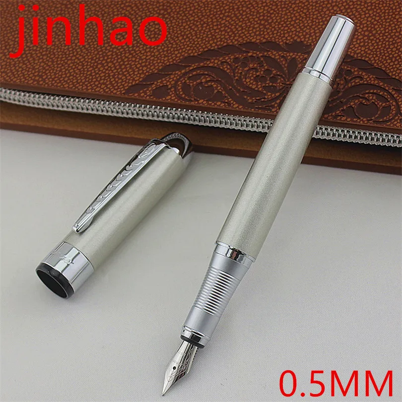Высококачественное серебряное самопишущее перо класса люкс Jinhao 250 полностью металлический золотой зажим Письменные ручки Канцтовары офисный школьный