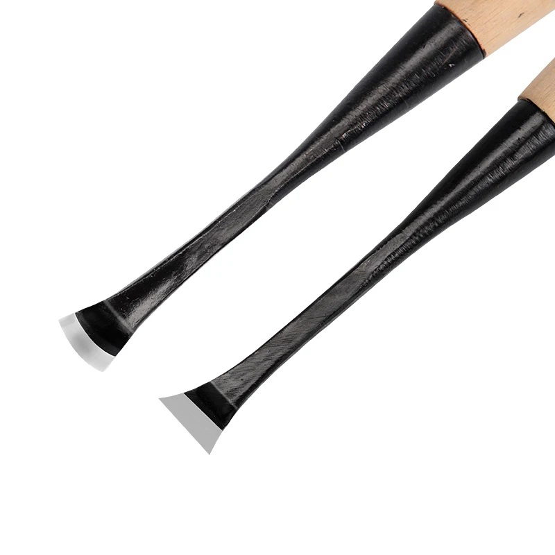 

5mm - 30mm Curved Knife Spoon Bowl Carving Tools Woodworking Sharp Blade Wood Handle Carving Chisels