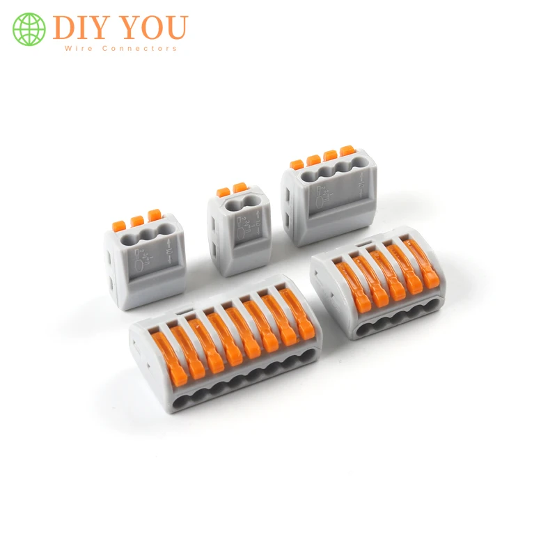 

30/50/100Pcs 222 TYPE Wire connectors mini fast universal compact Wiring Connector plug-in Connection terminal block PCT-212/213