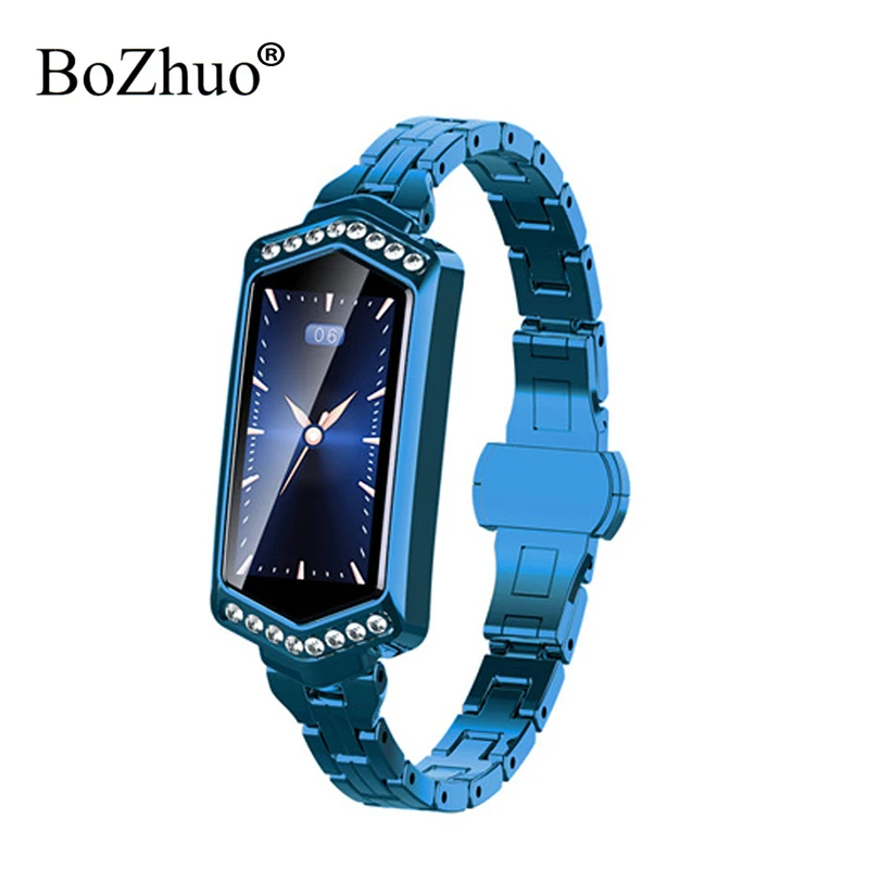 B78 Смарт-часы для женщин фитнес-браслет трекер сердечного ритма монитор Смарт-часы женский физиологический цикл напоминание браслет - Цвет: Blue