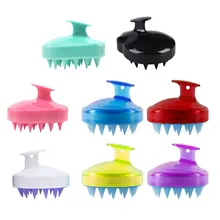 Silicone Massage Brush Head Body Scalp Massage Brush Care Tool Comb Shampoo Hair Washing Comb Shower Brush Bath Spa Slimming