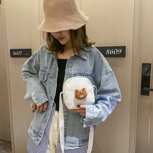 Мультяшная женская сумка на плечо, осенняя новая стильная сумка на плечо с милым Кроликом, женская сумочка в Корейском стиле для девочек