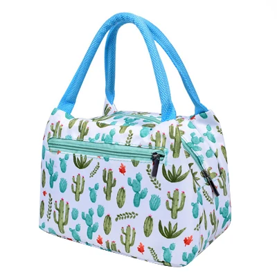 Портативный Ланч-мешок, еда, свежая изолированная сумка, многоразовый охладитель бенто для пикника, тепловой контейнер для пищи - Цвет: Зеленый