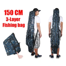 Лидер продаж, размер 90/110/120/130/150 см Рыболовная Сумка Ткань Оксфорд складная сумка для рыболовной удочки рыболовные снасти большие сумки для хранения для отдыха на открытом воздухе